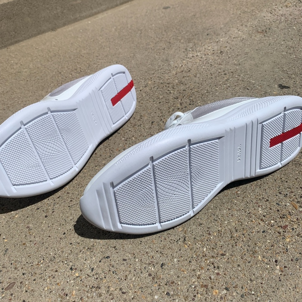 Prada Men's White Sneakers - Picture 3 of 3
